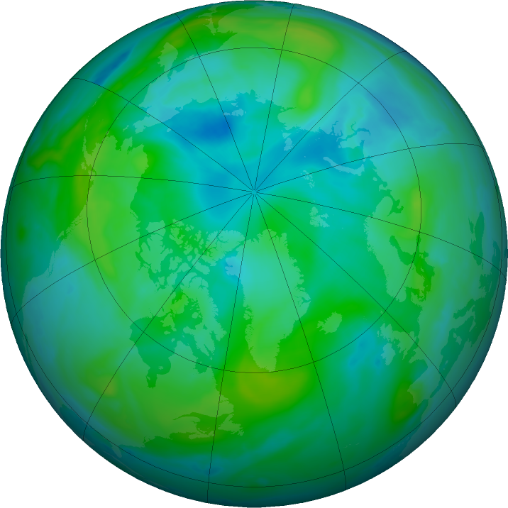 Arctic ozone map for 27 August 2017